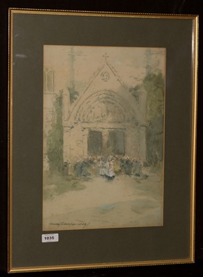 Lot 1035 - Victor Noble Rainbird - watercolour.