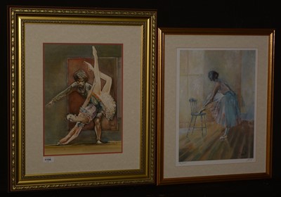 Lot 1156 - Terry Donnelly - watercolour; and a print.