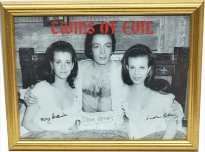 Lot 1018 - Hammer Horror 'Twins of Evil' autographs
