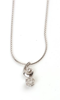 Lot 73 - Diamond pendant on chain