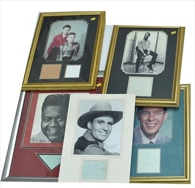 Lot 1062 - Autographs, singer interest