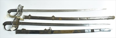 Lot 1197 - Two Rifle Brigade swords