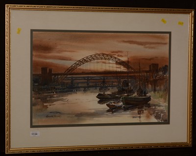 Lot 1134 - Ronald Moore - watercolour.
