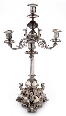 Lot 245 - Elkington & Co candelabra