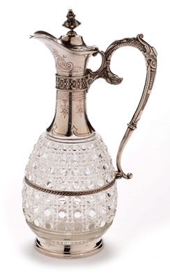 Lot 345 - German silver claret jug