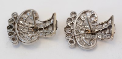 Lot 200 - A pair of Victorian diamond earrings