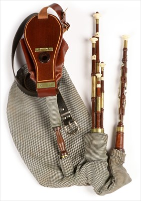 Lot 203 - Set of Northumbrian small pipes, by Brian Gumm,...