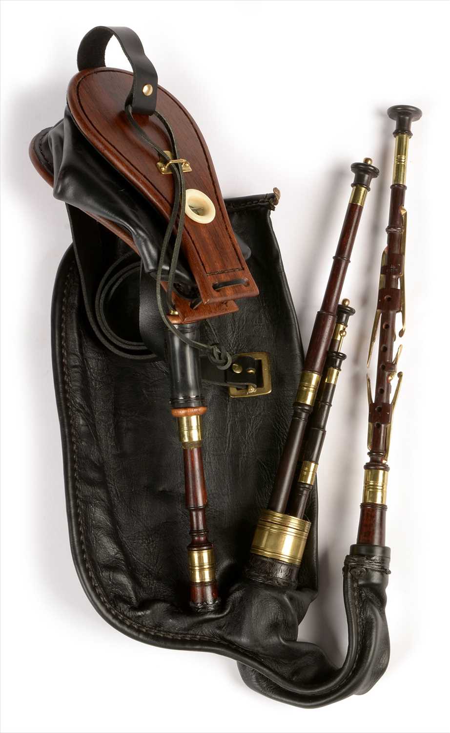 Lot 206 - Set of Northumbrian small pipes.