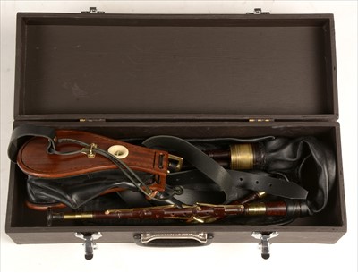 Lot 206 - Set of Northumbrian small pipes.