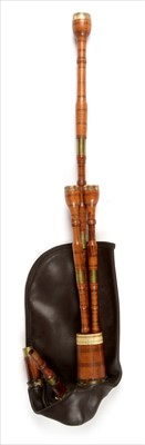 Lot 209 - Set of Scottish Border pipes.