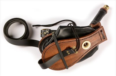 Lot 184 - Set of mahogany and leather bellows.
