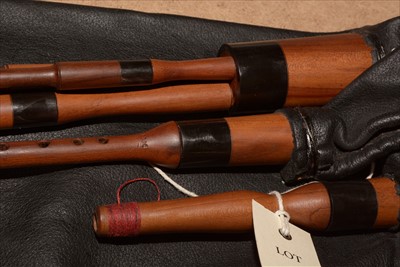 Lot 213 - Set of Northumbrian small pipes.