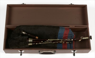 Lot 217 - Set of Northumbrian small pipes.