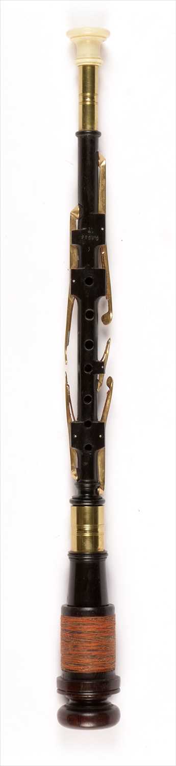 Lot 190 - A black wood chanter.