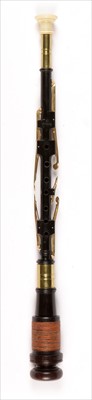 Lot 190 - A black wood chanter.