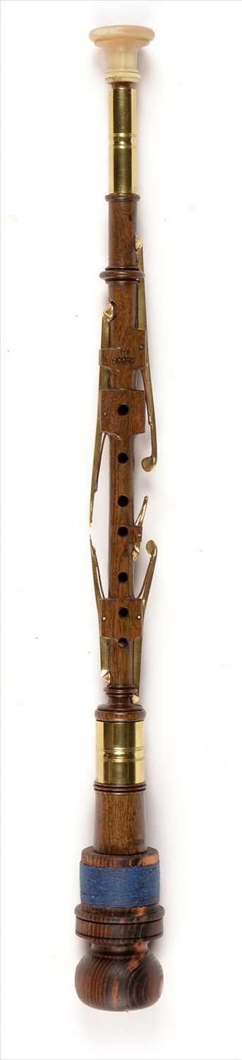 Lot 191 - Dark grained wood chanter.