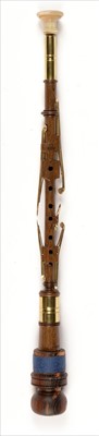 Lot 191 - Dark grained wood chanter.