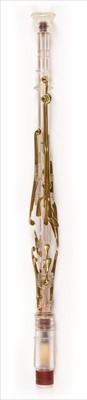 Lot 194 - Experimental perspex and brass chanter.