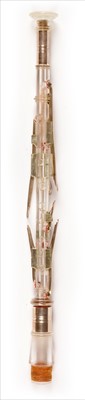 Lot 195 - Experimental perspex and brass chanter and stock.