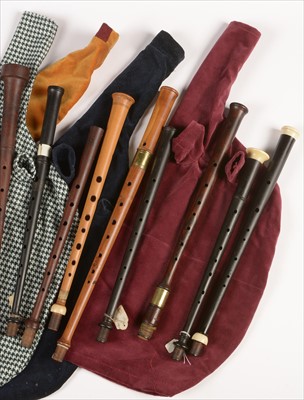 Lot 198 - Selection of twenty Border pipe and Scottish small pipe chanters.