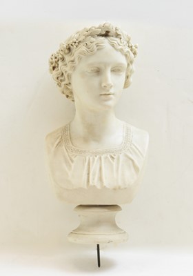 Lot 617 - Coperland Parian bust 'May Queen'