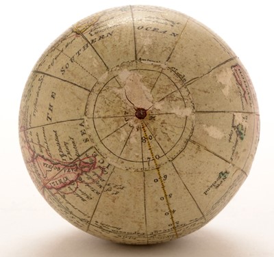 Lot 961 - A Nathaniel Hill 2 3/4-inch pocket globe, English, published 1754