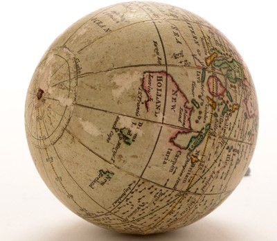 Lot 961 - A Nathaniel Hill 2 3/4-inch pocket globe, English, published 1754