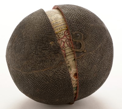 Lot 961 - A Nathaniel Hill 2 3/4-inch pocket globe, English, published 1754