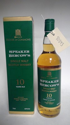Lot 820 - Speaker Bercow single malt