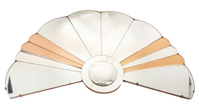Lot 1132 - Art Deco coloured glass mirror
