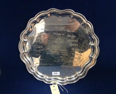 Lot 413 - Silver salver