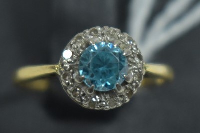 Lot 87 - Zircon and diamond cluster