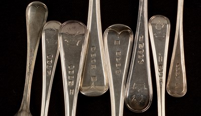 Lot 278 - Silver composite suite of cutlery