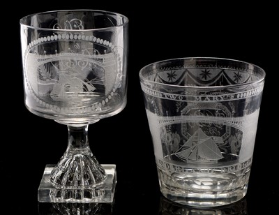 Lot 522 - Sunderland glass tumbler.