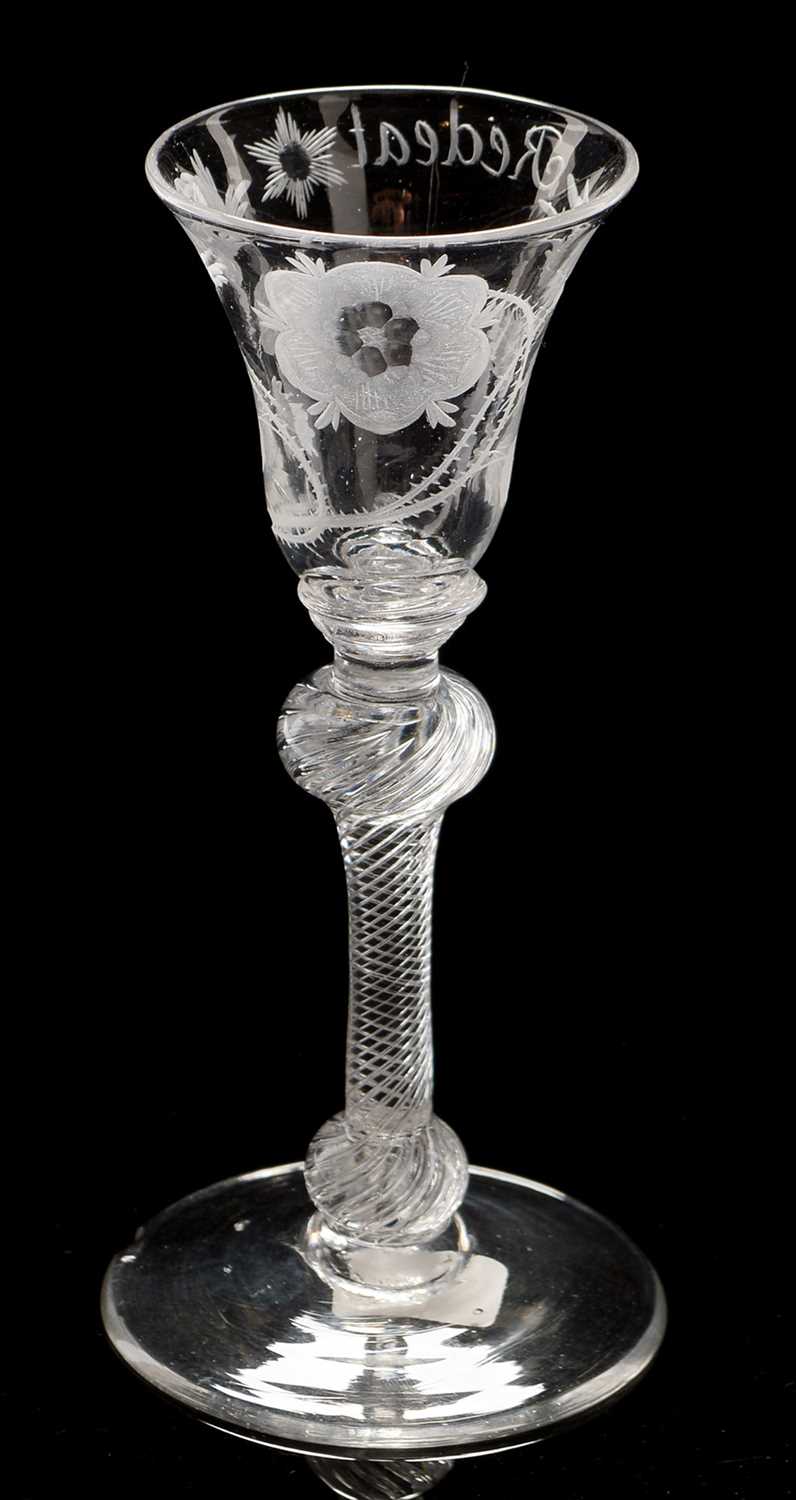Lot 514 - Jacobite wine glass