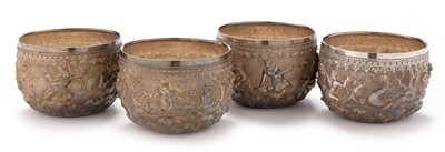 Lot 340 - Four Indian silver bowls