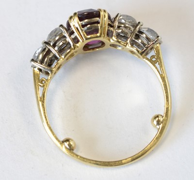 Lot 129 - Ruby and diamond ring