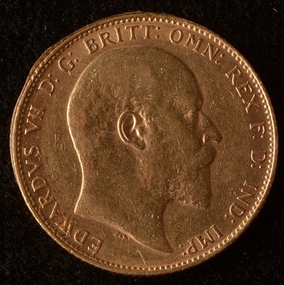 Lot 1081 - Edward VII gold sovereign