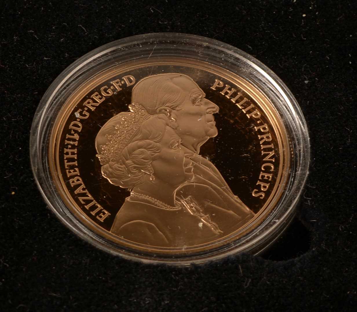 Lot 1085 - Golden Wedding gold £5