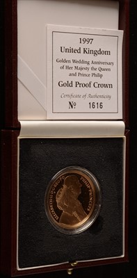 Lot 1085 - Golden Wedding gold £5