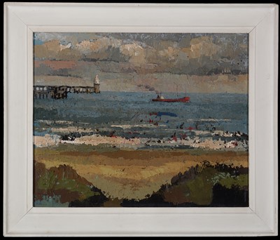 Lot 1198 - Douglass Wood - "Seascape - Blyth Pier"