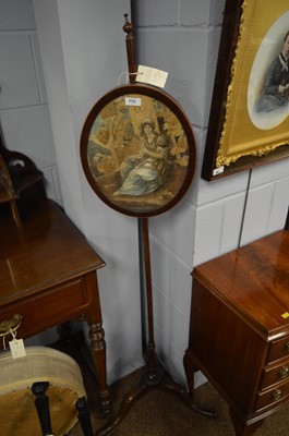 Lot 772 - 19th century pole screen