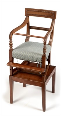 Lot 1052 - A 19th Century Regency style child's high chair