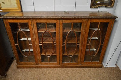 Lot 759 - 20th century oak low bookcase