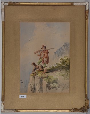 Lot 40 - Gonzalvo Carelli - watercolour.