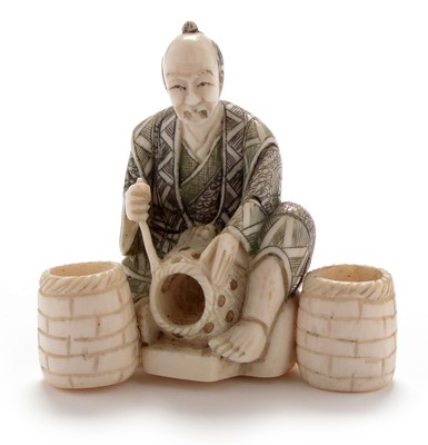 Lot 437 - Japanese ivory okimono