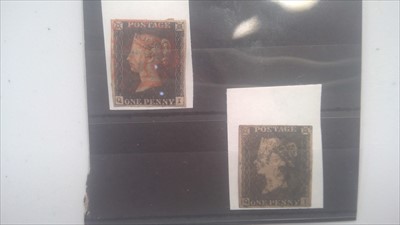 Lot 1164 - Two penny blacks