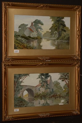 Lot 1187 - British School c.1900 - bodycolour on board.