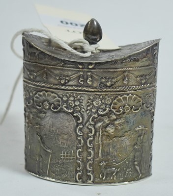 Lot 200 - Dutch silver tea caddy