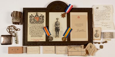 Lot 367 - First World War General Service medals and related ephemera
